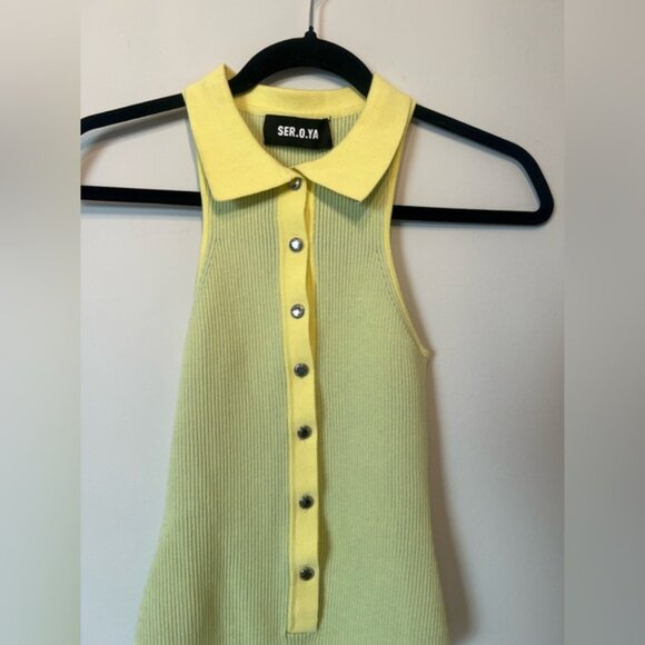 New SER.O.YA Ribbed Collared Bodysuit - Picture 5 of 10